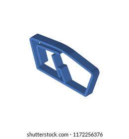 Windscreen isometric left top view 3D icon