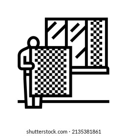 windscreen repair and replacement line icon vector. windscreen repair and replacement sign. isolated contour symbol black illustration