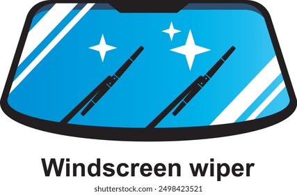 Windscreen and wiper Car wiper related logos.