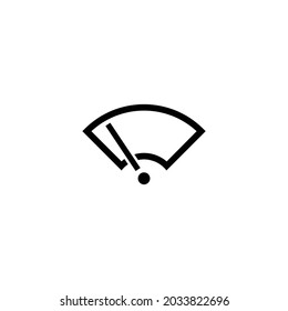 Icono del limpiaparabrisas aislado en fondo blanco