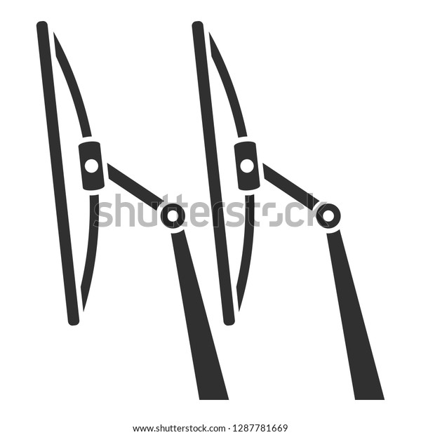 Windscreen wiper\
icon. Simple illustration of windscreen wiper vector icon for web\
design isolated on white\
background
