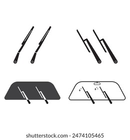 Diseño del símbolo de Ilustración vectorial del limpiaparabrisas