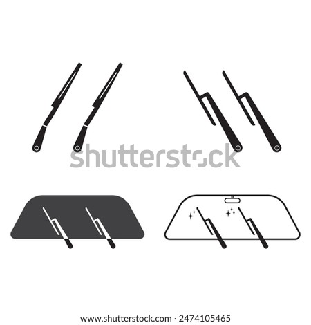 Windscreen wiper vector illustration symbol design