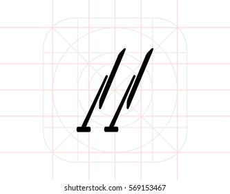 Windscreen wipers simple icon