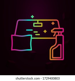 Windshield car carwash shine  nolan  icon Simple thin line, outline vector of Car wash icons for ui and ux, website or mobile application