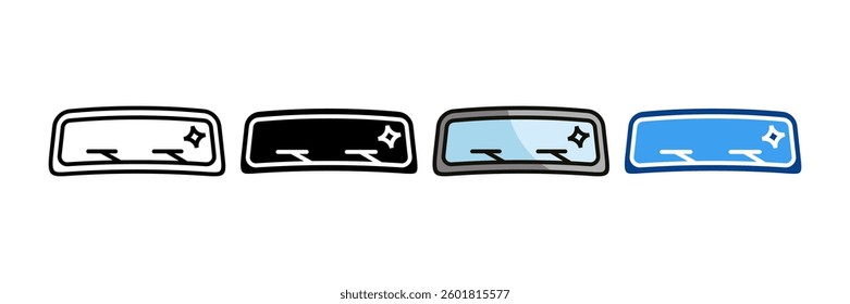 Windshield Icon Set Multiple Style Collection