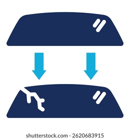Windshield Repair Icon Element For Design