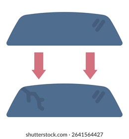Windshield Repair Icon Element For Design