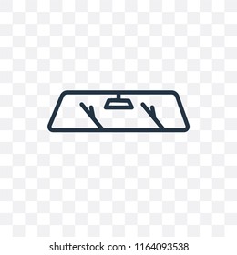 Windshield vector icon isolated on transparent background, Windshield logo concept