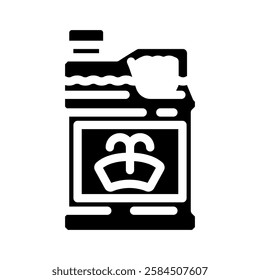 windshield washer fluid car care glyph icon vector. windshield washer fluid car care sign. isolated symbol illustration