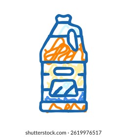 windshield washer fluid car care doodle icon sketch vector. windshield washer fluid car care sign. isolated symbol illustration