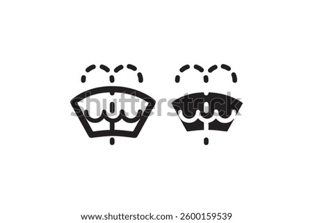 Windshield Washer Spray Icon Vector