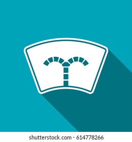 Windshield washer symbol vector hmi dashboard flat icon