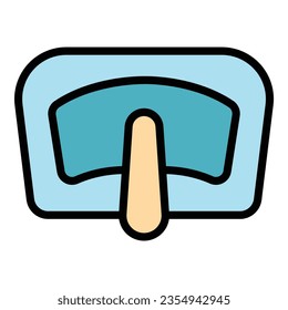 Windshield wiper blade icon outline vector. Window rain. Repair automobile color flat