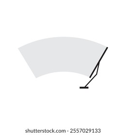 Windshield wiper icon. Simple clean shape. Automotive vector symbol. Minimal design concept.