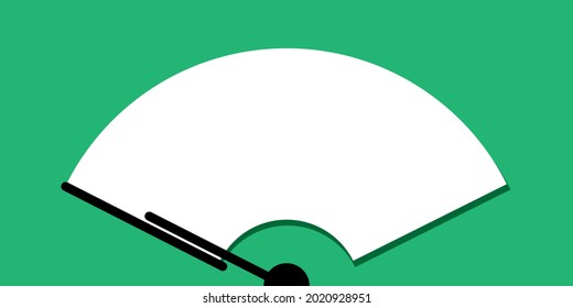 Windshield with wiper simple illustration