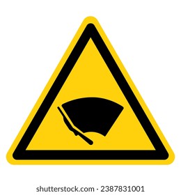 Windshield Wiper Symbol Sign, Vector Illustration, Isolate On White Background Label .EPS10
