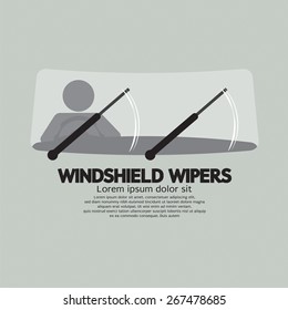 Windshield Wipers Car's Parts Vector Illustration