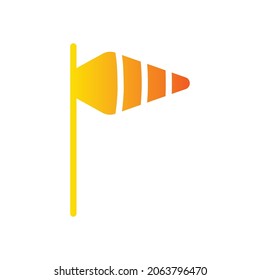 Windsock gradient icon isolated on white background
