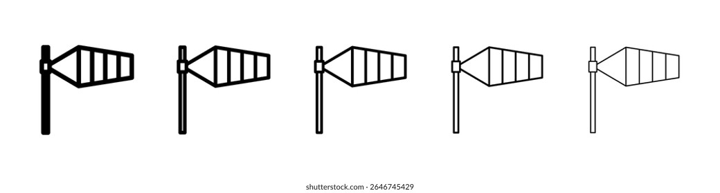Conceito do ícone do Windsock. design gráfico, logotipo, Web, UI.