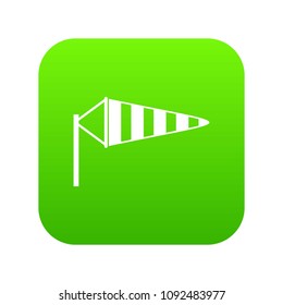 Windsock icon digital green for any design isolated on white vector illustration