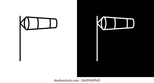 Ícone de Windsock Vetor de logotipo de estilo plano. perfeito para designs de IU