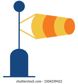 Windsock icon flat vector illustration 