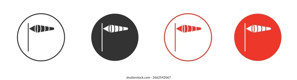 Windsock icon for logo, vector sign symbol for design
