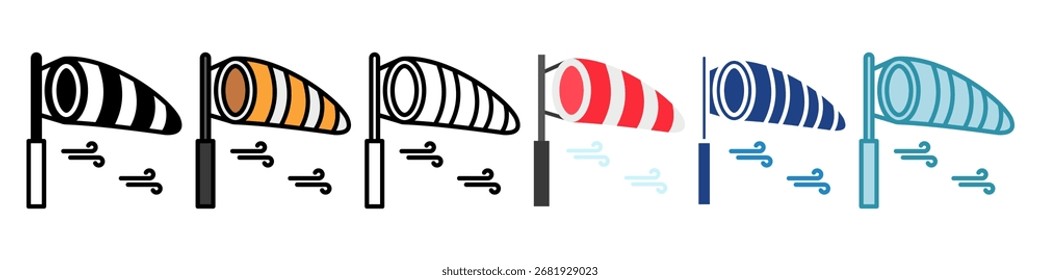 Windsock Icon Mini Illustration Icon. Use For Modern Concept, Print, Ui, Ux Kit, Web And App Development. Vector Related To Office, Education, Examination And More