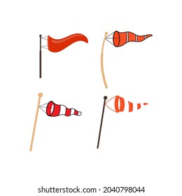 Windsock icon set design illustration template