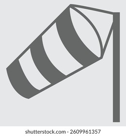 Windsock icon, symbolizing wind direction, speed, and weather conditions.