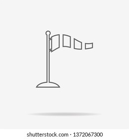 Windsock icon. Vector concept illustration for design.