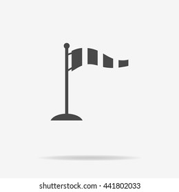 Windsock icon. Vector concept illustration for design.