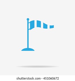 Windsock icon. Vector concept illustration for design.
