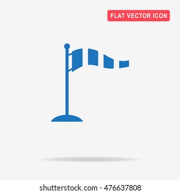 Windsock icon. Vector concept illustration for design.