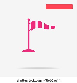 Windsock icon. Vector concept illustration for design.