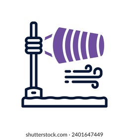 windsock icon. vector dual tone icon for your website, mobile, presentation, and logo design.