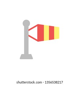 Windsock Icon Vector Illustration in Flat Style for Any Purpose