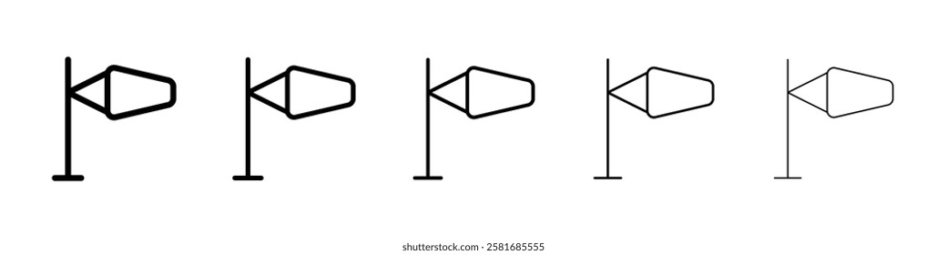 Windsock icon Vector logo sign