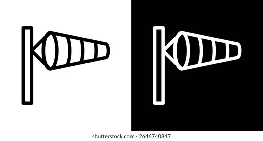 ícone Windsock vetor elemento simples ilustração editável