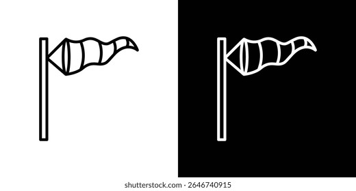 ícone Windsock vetor elemento simples ilustração editável