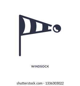 windsock isolated icon. Simple element illustration from ecology concept. windsock editable logo symbol design on white background. Can be use for web and mobile.