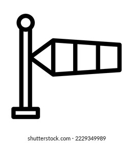windsock line icon illustration vector graphic