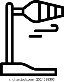 Vector de ilustración de icono de línea de calcetín