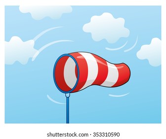 Windsock on a sky background.