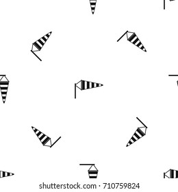 Windsock pattern repeat seamless in black color for any design. Vector geometric illustration