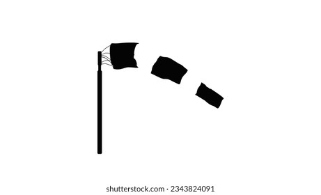 Windsocksilhouette, hochwertiger Vektorgrafik