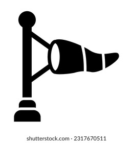 Windsock Vector Glyph Icon For Personal And Commercial Use.
