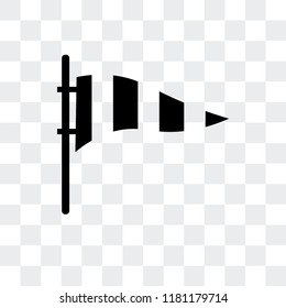 Windsock vector icon isolated on transparent background, Windsock logo concept