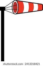 Icono de la gráfica de dirección y velocidad del viento de parabrisas. Señal de velocidad del viento de sotobosque. Firme bandera de la brisa arriba. estilo plano.